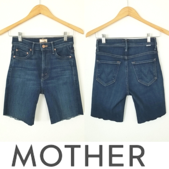 MOTHER Pants - Mother Women's The Insider Crop Step Fray Cutoff Shorts High Waist High Rise EUC